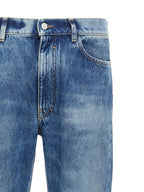 Blaue Jeans aus Baumwolle im geraden Schnitt