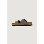 Braune Leder-Slipper Birkenstock