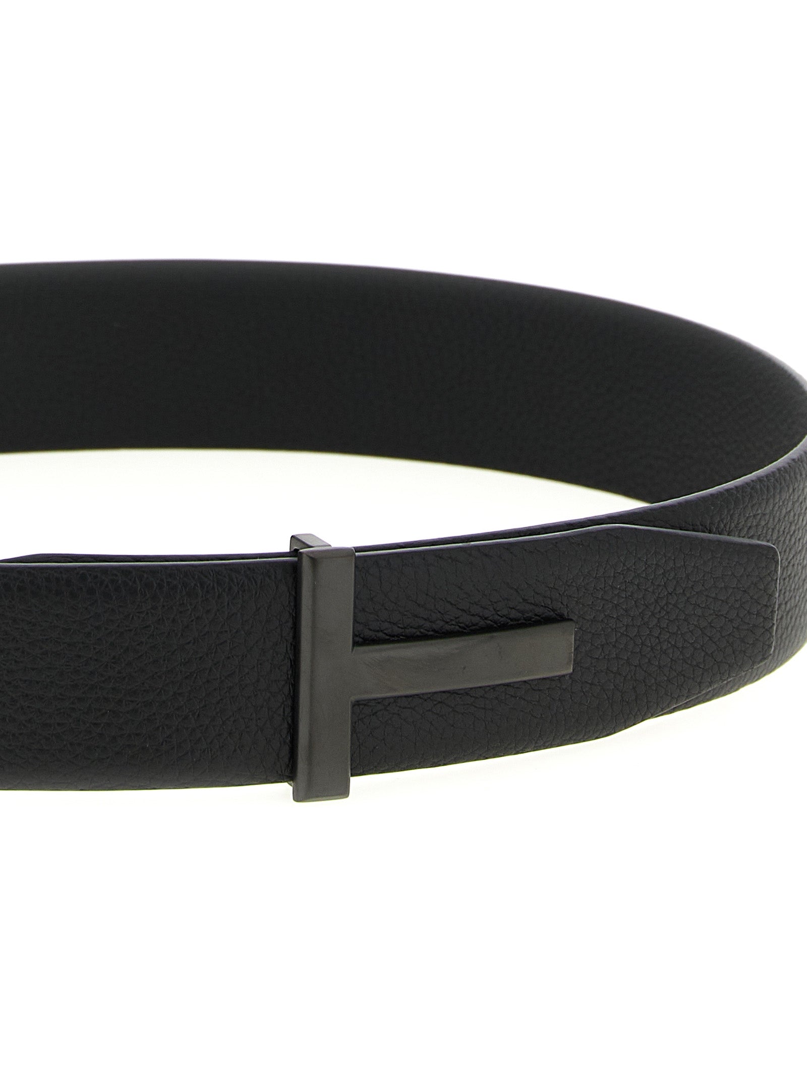 Schwarzer Gürtel aus Leder 325830