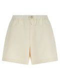 Weiße Bermuda-Shorts aus Polyester