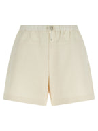 Weiße Bermuda-Shorts aus Polyester