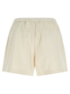 Weiße Bermuda-Shorts aus Polyester