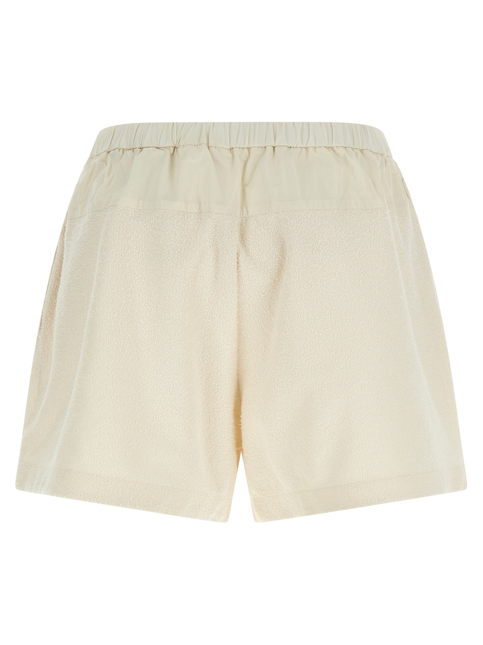 Weiße Bermuda-Shorts aus Polyester