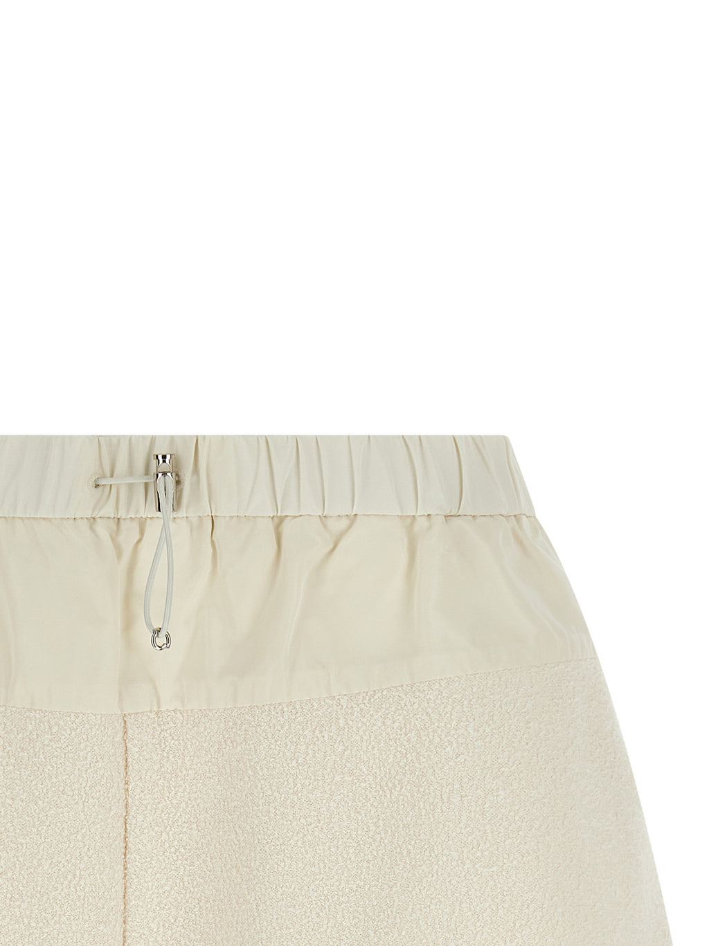 Weiße Bermuda-Shorts aus Polyester