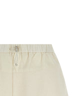 Weiße Bermuda-Shorts aus Polyester