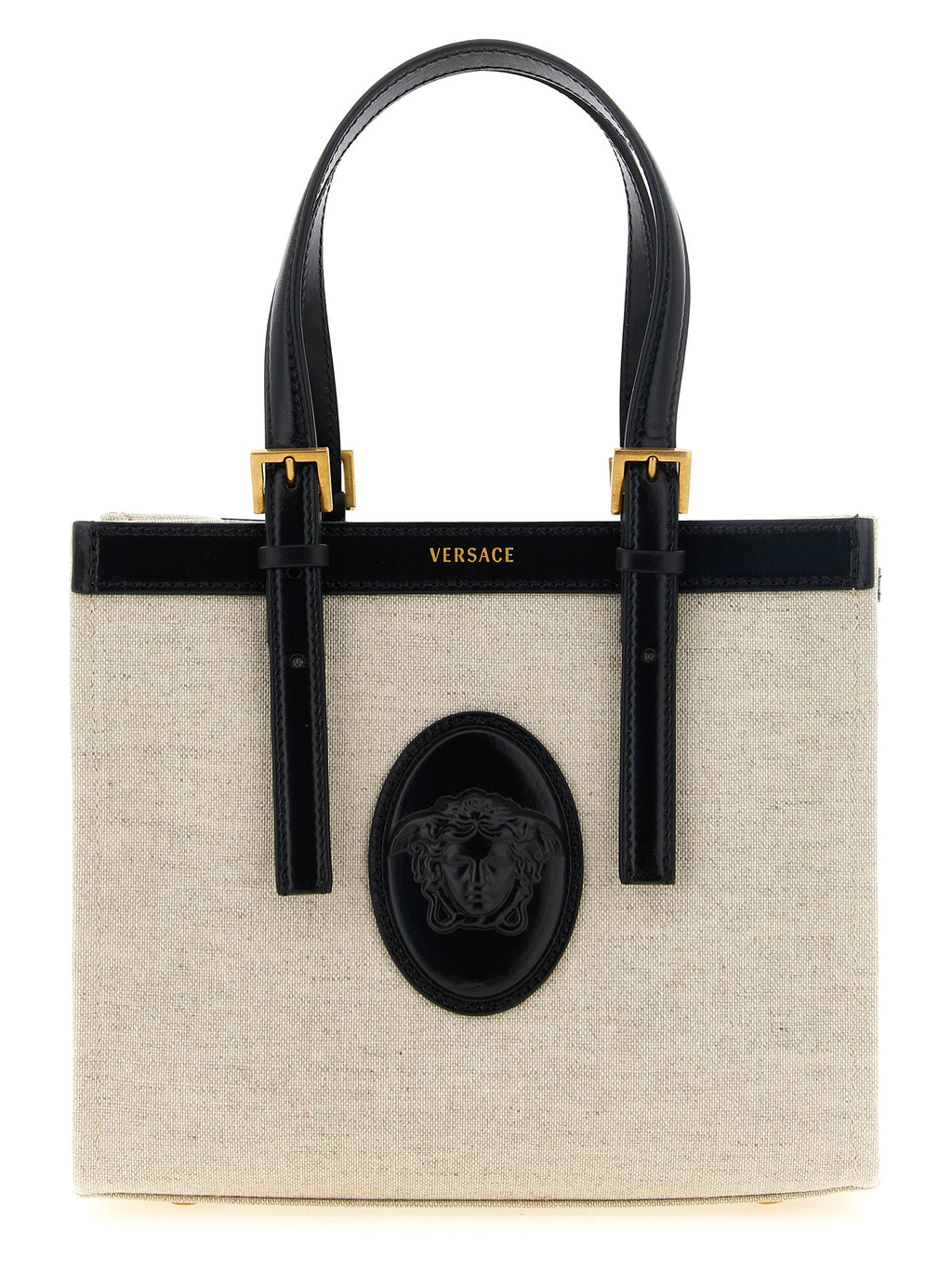 Beige Leinen-Tragetasche