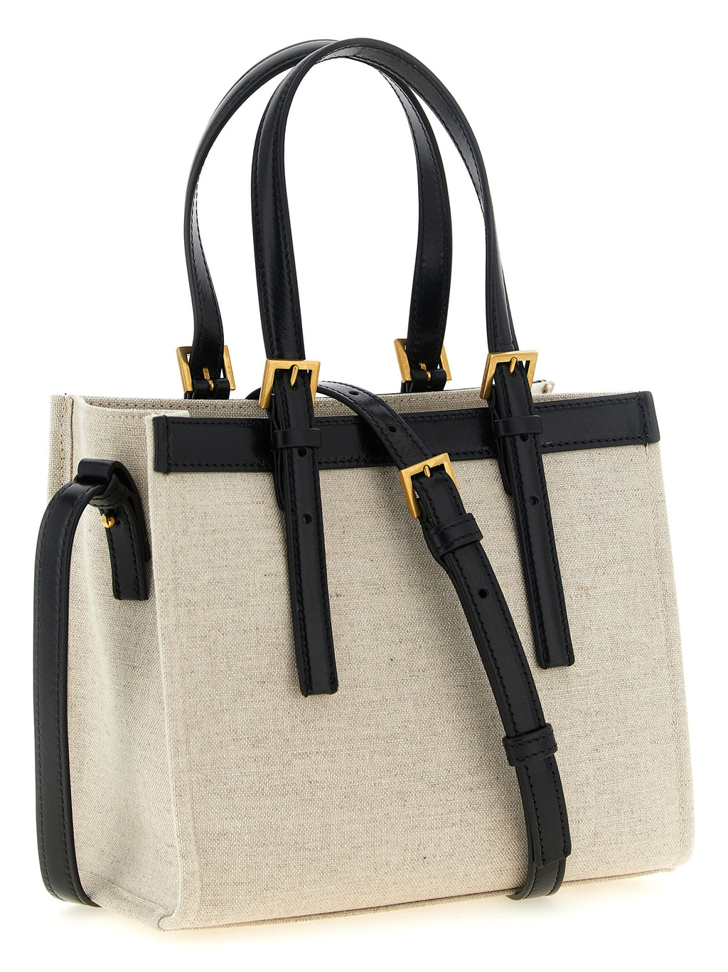 Beige Leinen-Tragetasche