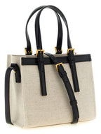 Beige Leinen-Tragetasche