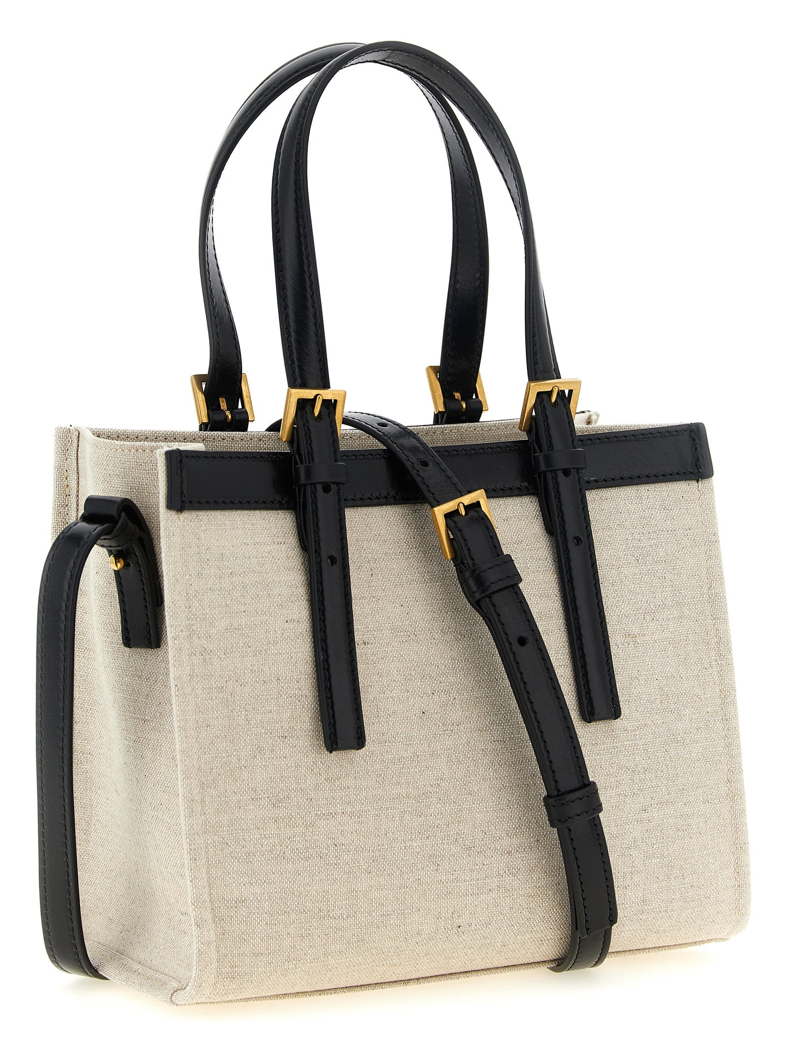 Beige Leinen-Tragetasche