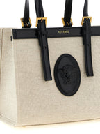 Beige Leinen-Tragetasche