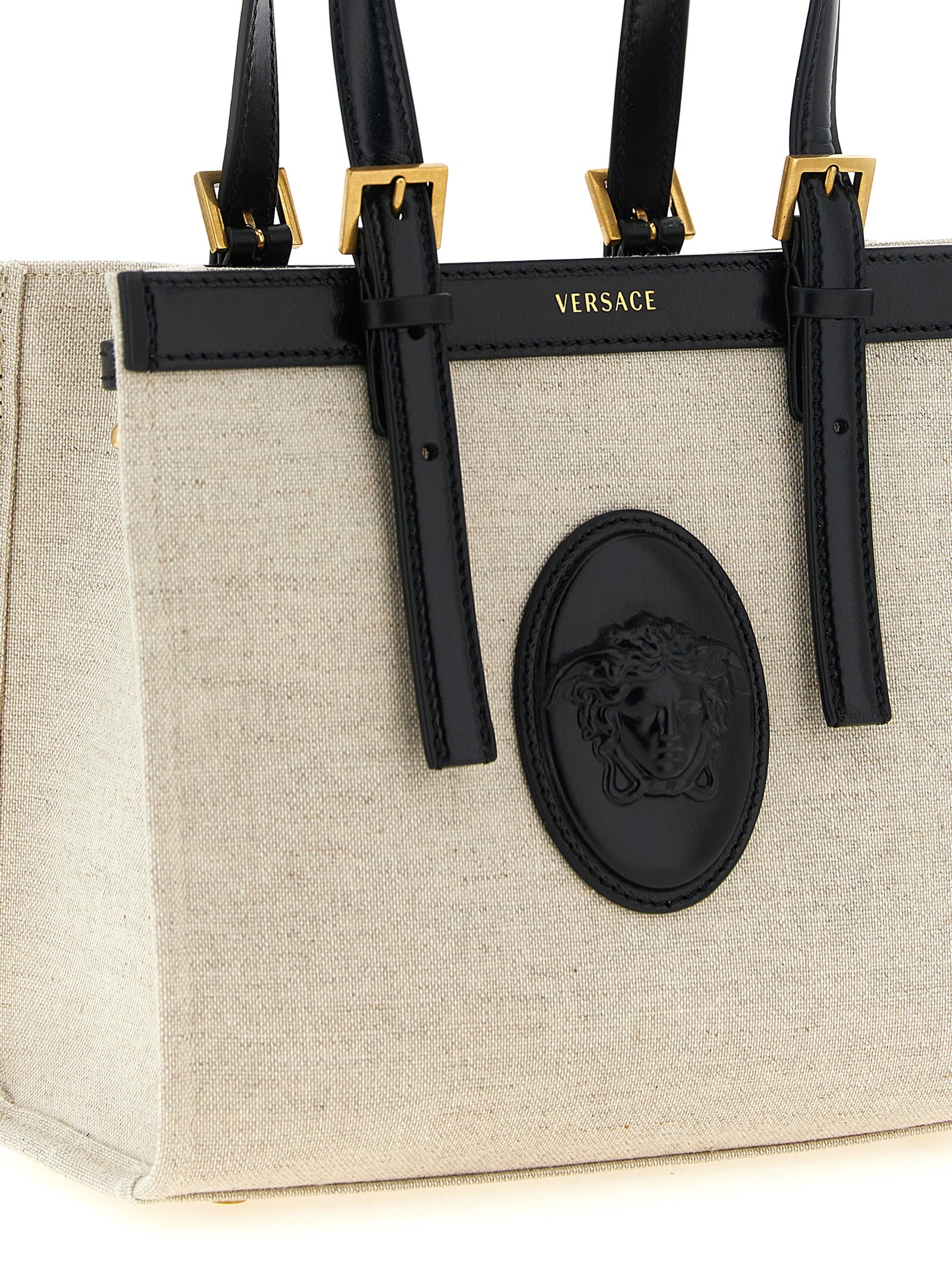 Beige Leinen-Tragetasche