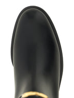 Schwarzes Kalbsleder Over-the-Knee