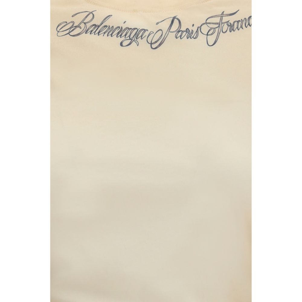 Beiges Baumwoll-T-Shirt
