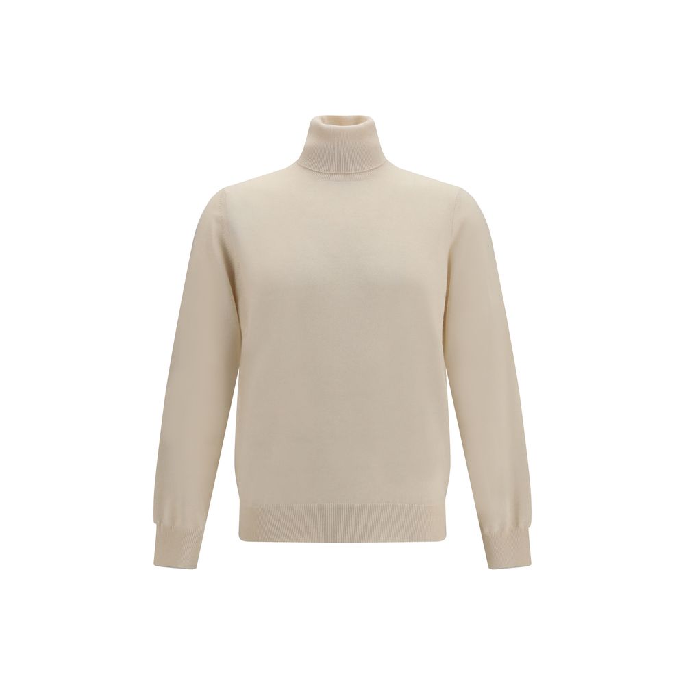 Beige Kaschmir-Rollkragenpullover