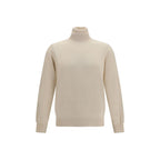Beige Kaschmir-Rollkragenpullover
