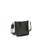 Schwarze Schultertasche aus Polyethylen