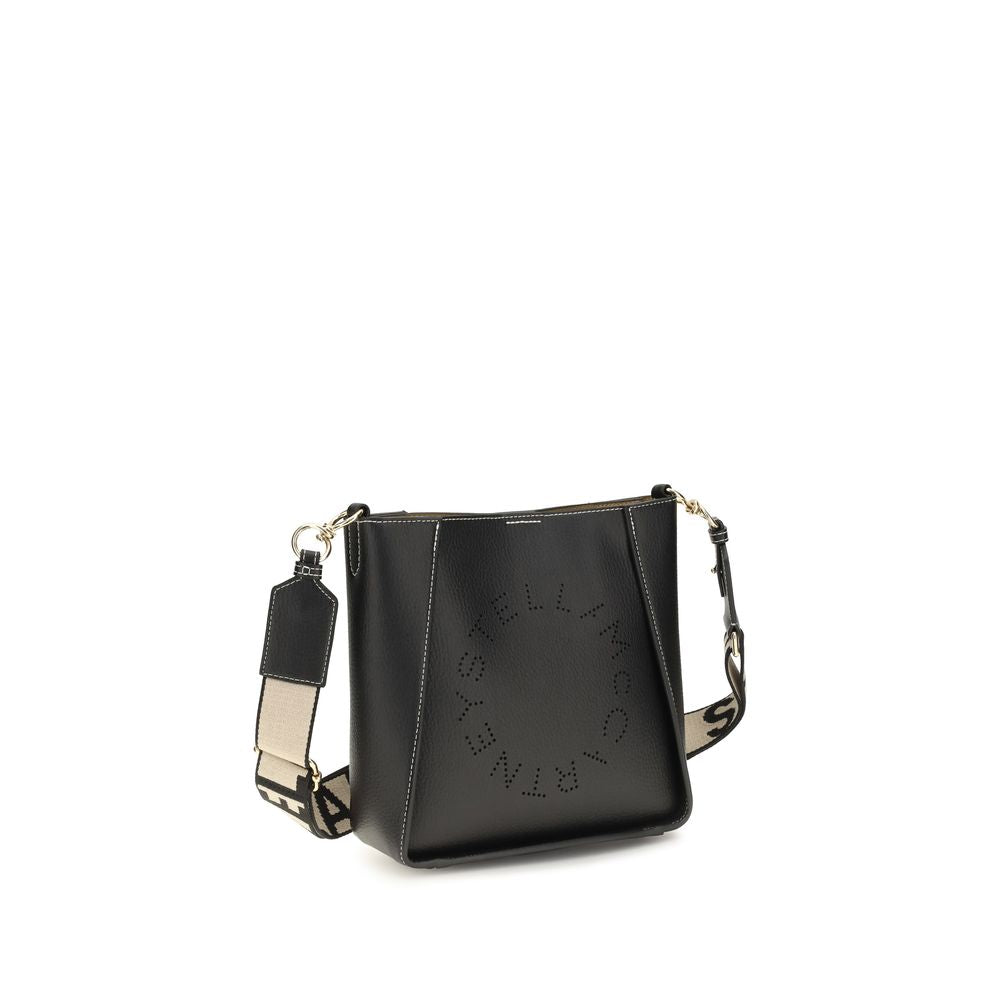 Schwarze Schultertasche aus Polyethylen
