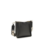 Schwarze Schultertasche aus Polyethylen
