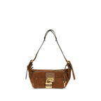 Braune Kalbsleder Bos Taurus Schultertasche