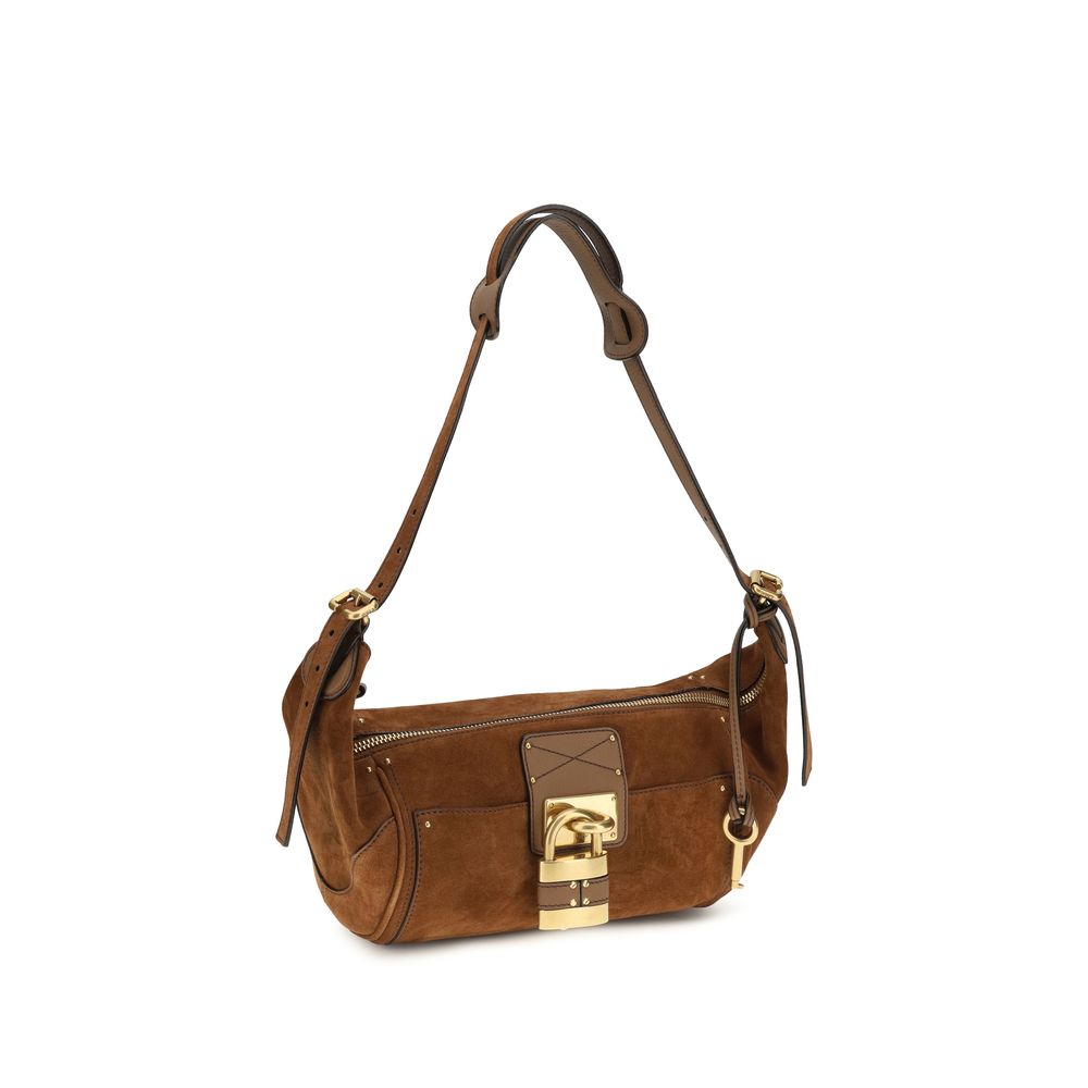 Braune Kalbsleder Bos Taurus Schultertasche