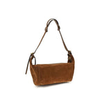 Braune Kalbsleder Bos Taurus Schultertasche