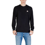 Schwarzes Langarm-T-Shirt aus Baumwolle