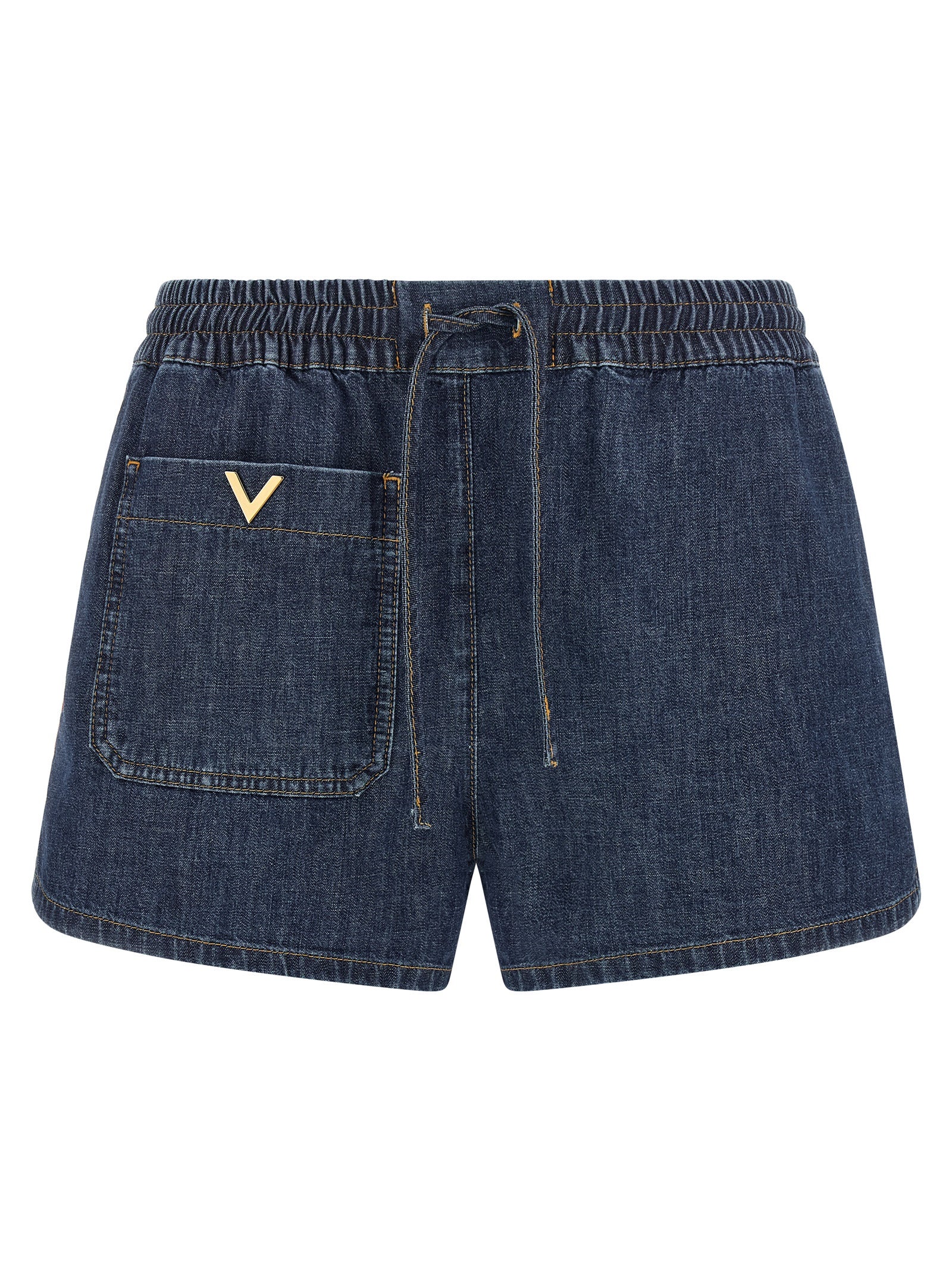 Blaue Baumwoll-Bermudashorts