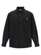 Schwarze Polyester-Jacke