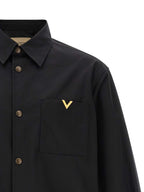 Schwarze Polyester-Jacke
