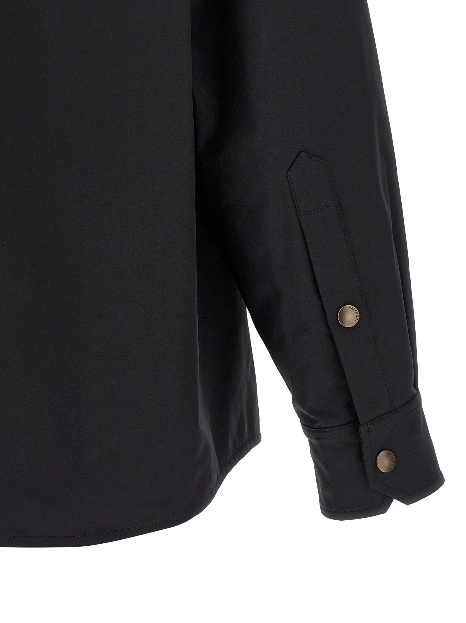Schwarze Polyester-Jacke