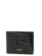 Schwarzes Kartenetui aus Leder 337138BM