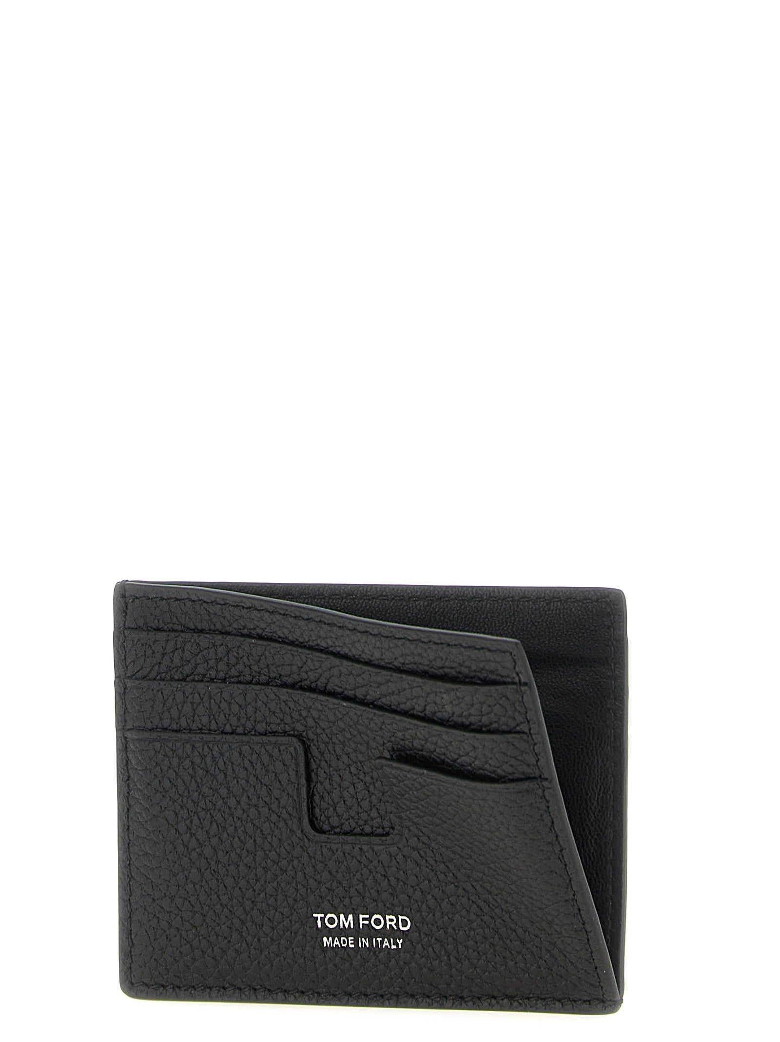 Schwarzes Kartenetui aus Leder 337138BM