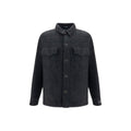 Schwarze Baumwoll-Shell-Jacke
