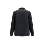 Schwarze Baumwoll-Shell-Jacke