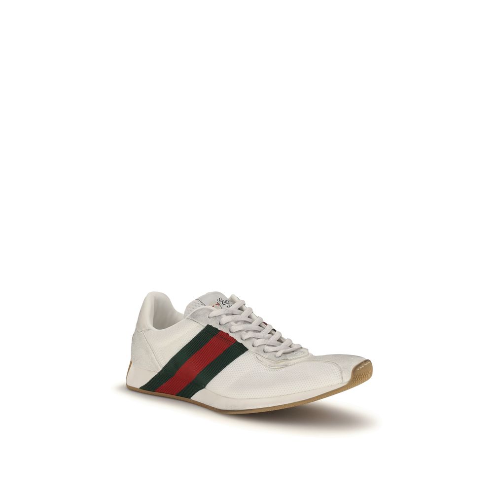 Weiße Sneaker aus Polyester im Athletic-Stil