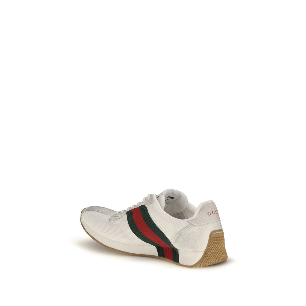 Weiße Sneaker aus Polyester im Athletic-Stil