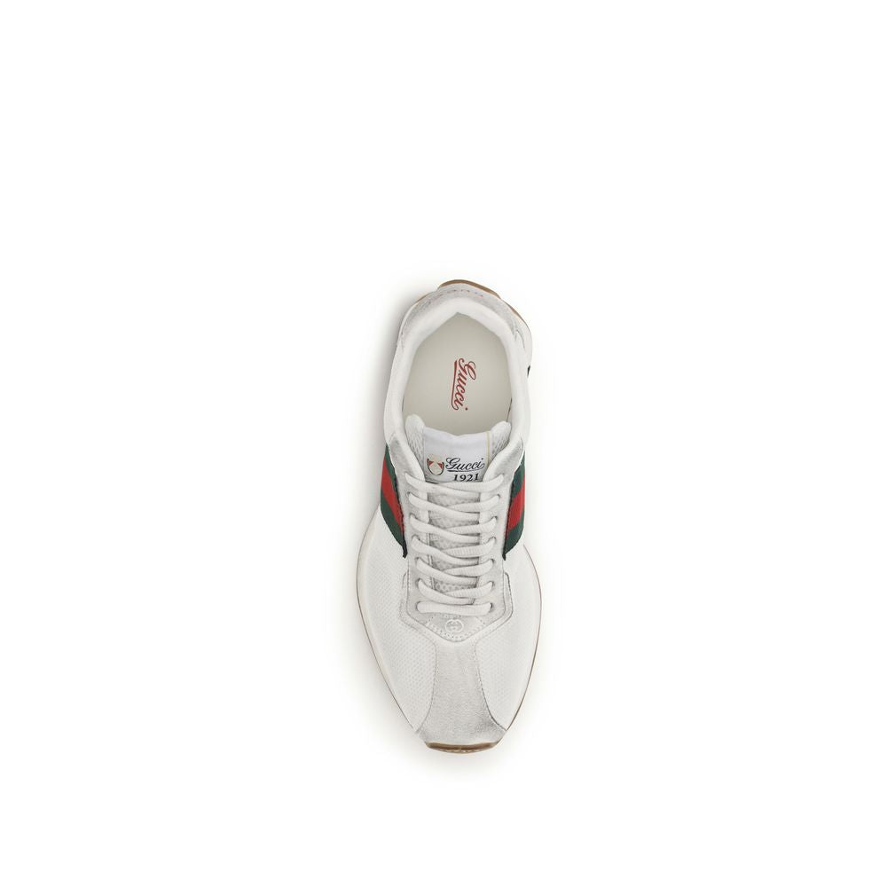 Weiße Sneaker aus Polyester im Athletic-Stil