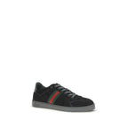 Schwarze Stoff-Sneaker