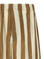 Beige Seiden-Bermuda-Shorts