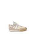 Beige Calf Leather Bos Taurus Athletic Sneakers