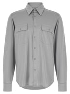 Graue Seidenbluse Tom Ford