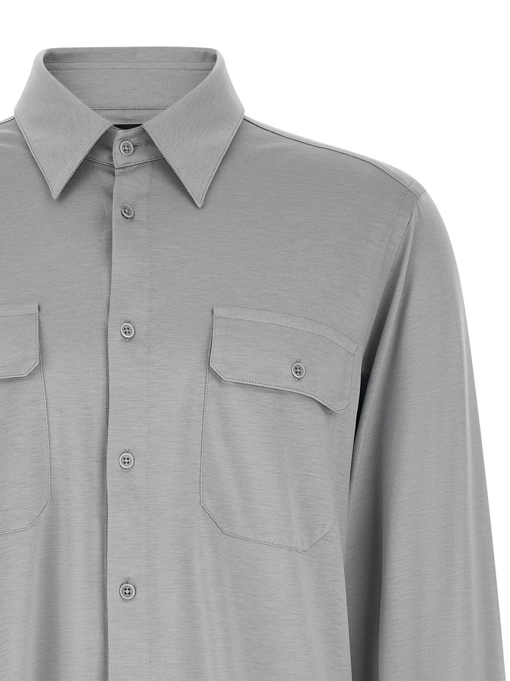Graue Seidenbluse Tom Ford