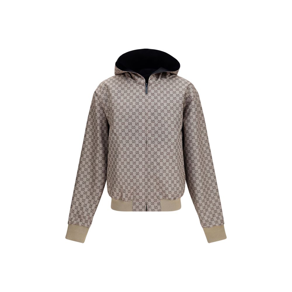 Schwarzer Bomber aus Polyester