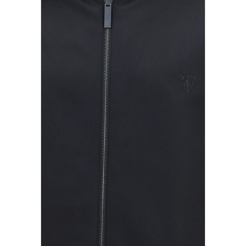 Schwarzer Bomber aus Polyester