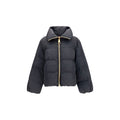 Schwarze Viskose-Jacke in voller Länge