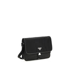 Schwarze Schultertasche aus recyceltem Polyamid