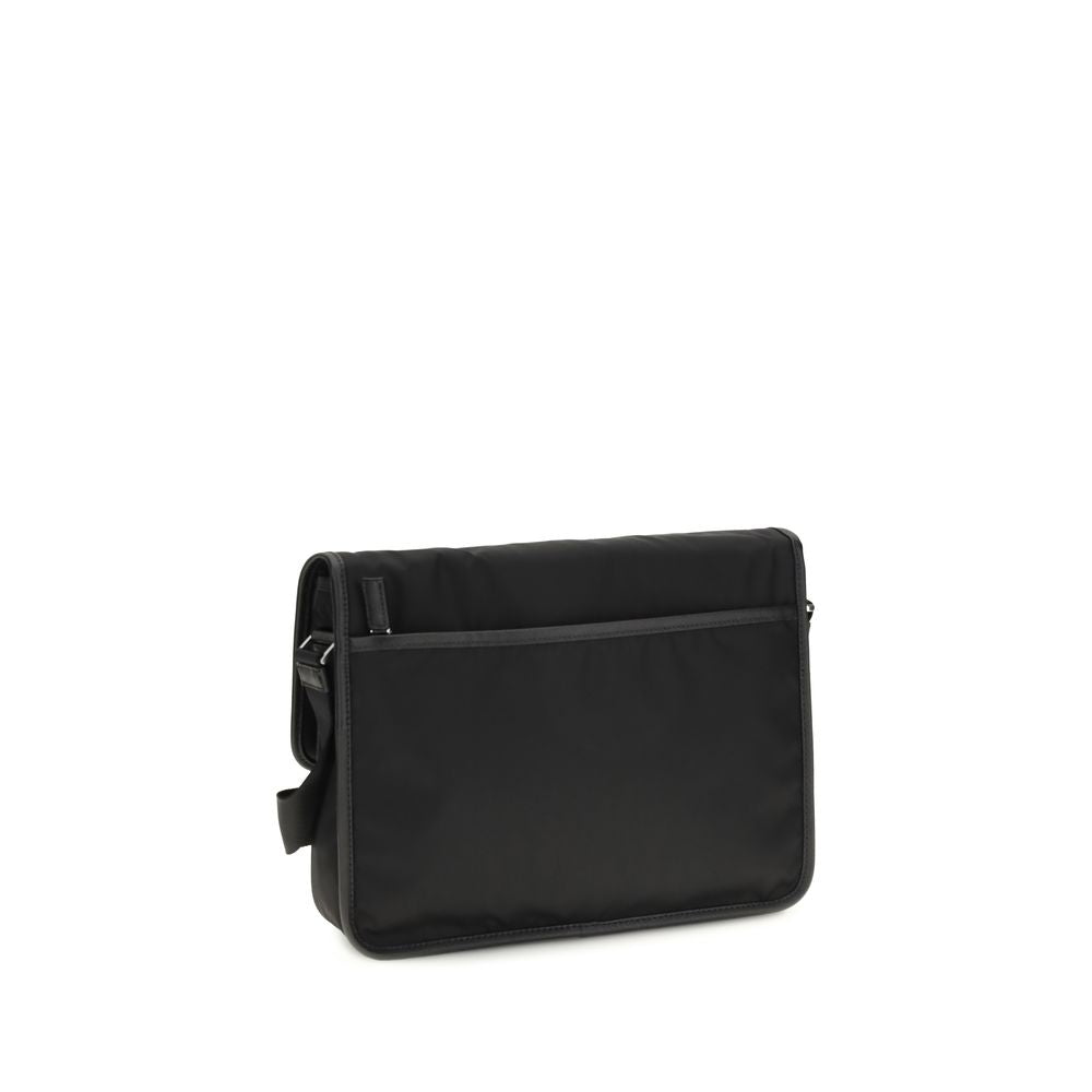 Schwarze Schultertasche aus recyceltem Polyamid