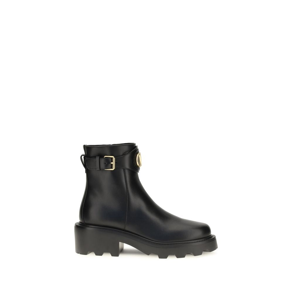 Schwarze Ankle Boots aus Kalbsleder Bos Taurus