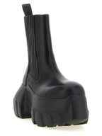 Schwarze Ramie-Stiefeletten