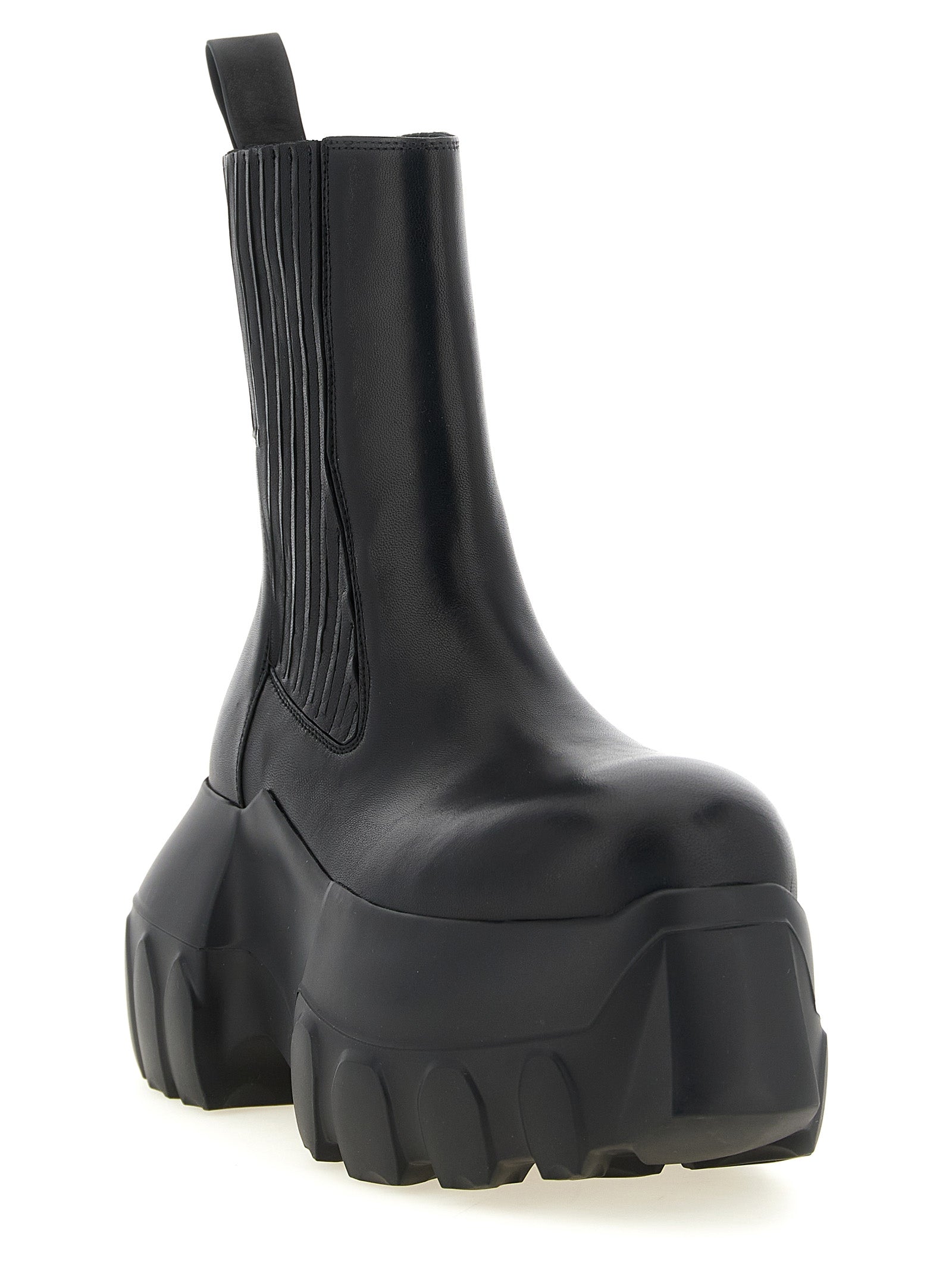 Schwarze Ramie-Stiefeletten